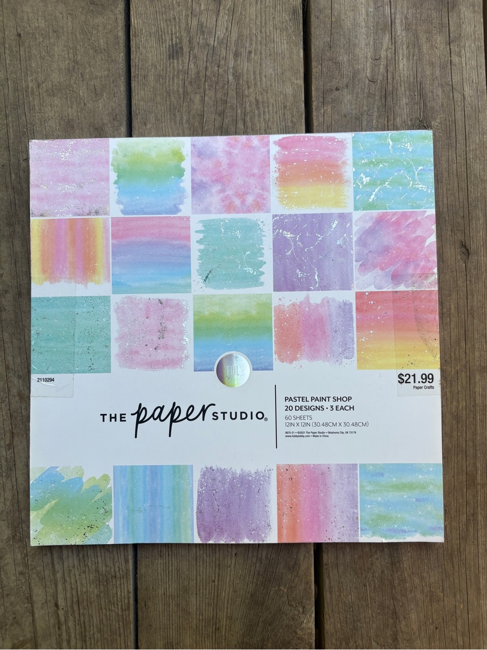 The Paper Studio $21.99 Pastel Paint Shop Decorative scrapbook foil Pad